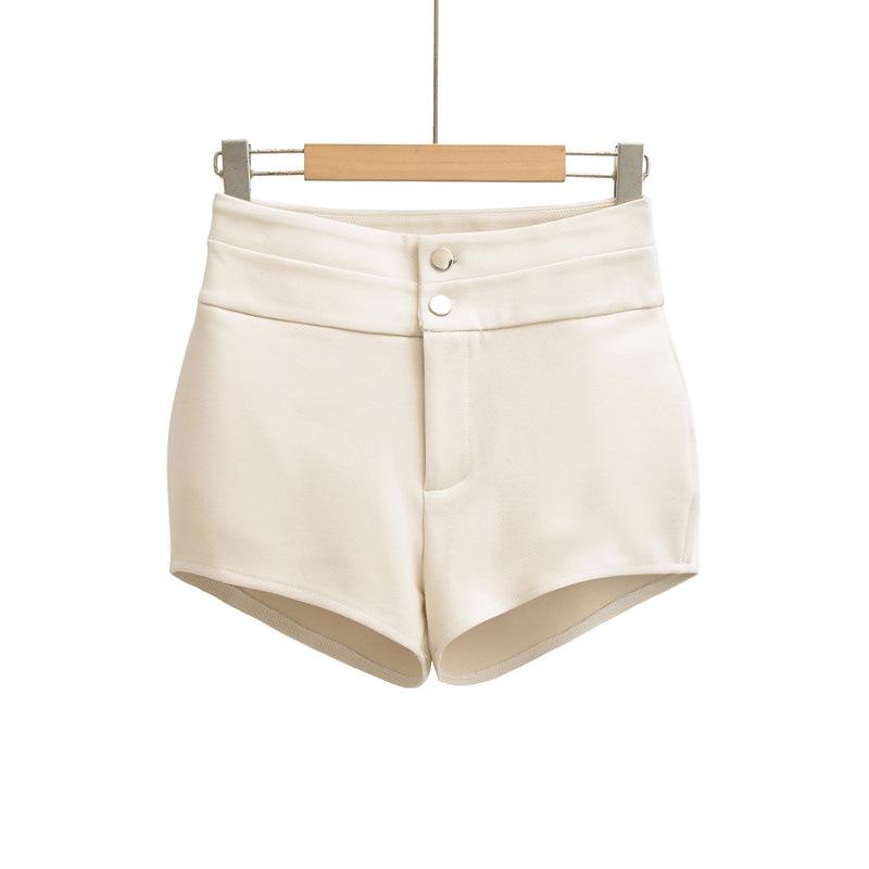 Vintage High-Waisted Slimming Two-Button Shorts for Women - Flattering, Versatile, Elastic Fit