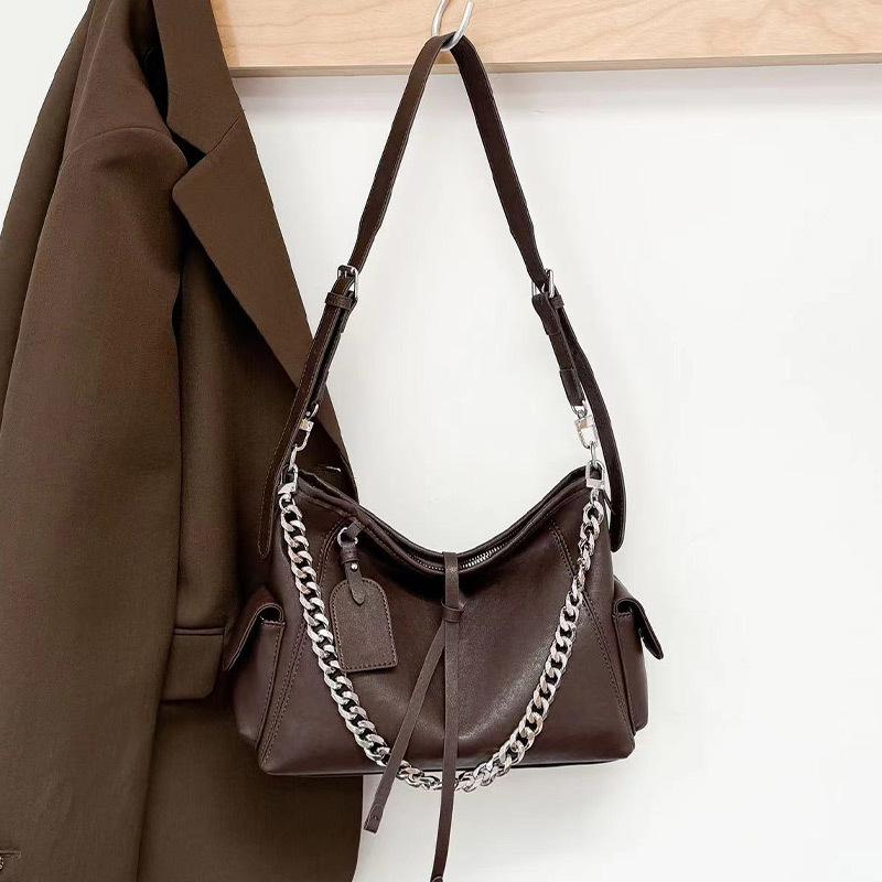 

Genuine Leather Women s Crossbody Shoulder Bag – Versatile, Soft, Natural Tumbled Cowhide for Commute and Shopping 27x21x11 cm кофейный