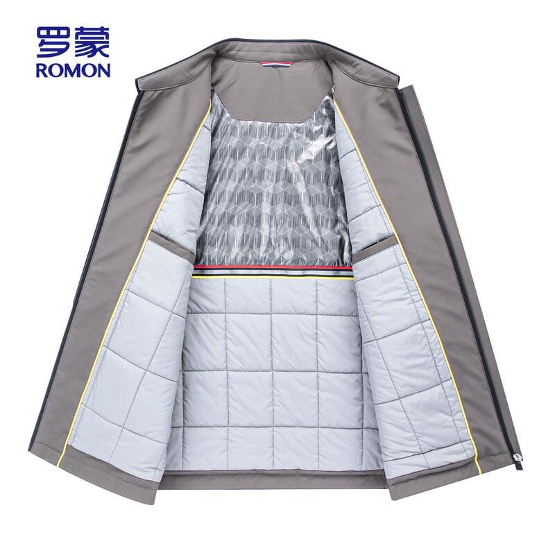 ROMON Men's Business Casual Turn-down Collar Thick Cotton Jacket