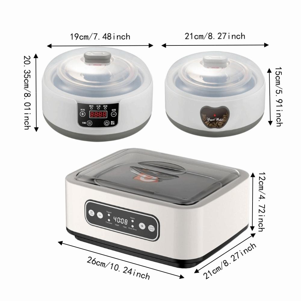 Easy To Clean Yogurt Maker 1/5/9-cup Ice Cream Pudding Maker Household Use
