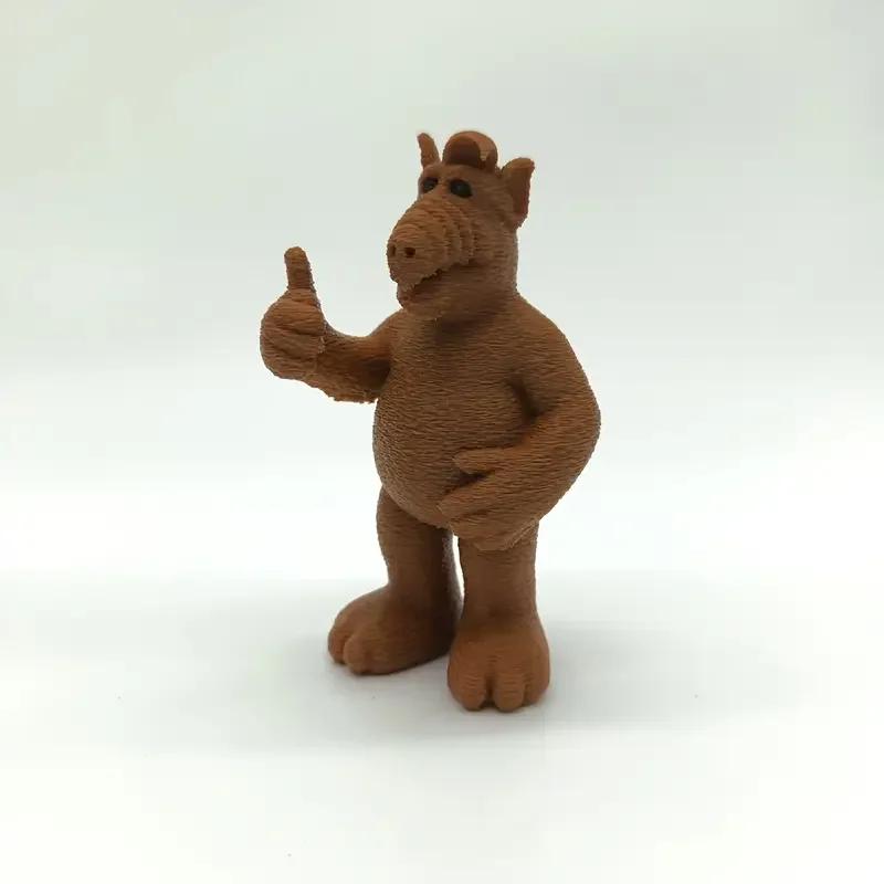 1Pc 3D Printed Belly Alien Decoration, Alien Alf Decoration Ornament, Like and Thumbs Up Alien Decoration, Funny Home Decoration
