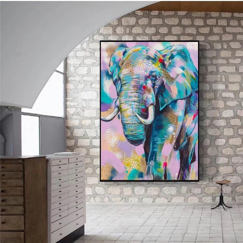 Милое животное слон HD холст картина гостиная животное украшение дома подарок 20x30cm — фото 3
