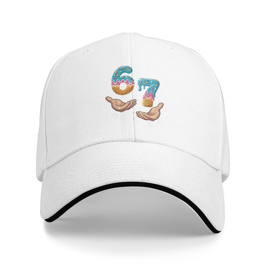 Six Seven 6 7 Ice Cream Hands Meme Baseball Cap Running Hippie High Quality Hip Hop Hats Male Fashion Design Baseball Caps