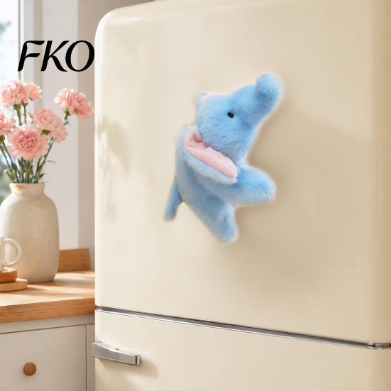 Plush Fridge Magnet Magnetic Toy, Cute Stuffed Animal Magnet, Strong Decor Lovely Sleek Shape for Dashboard, Side Mirror, Refrigerator,