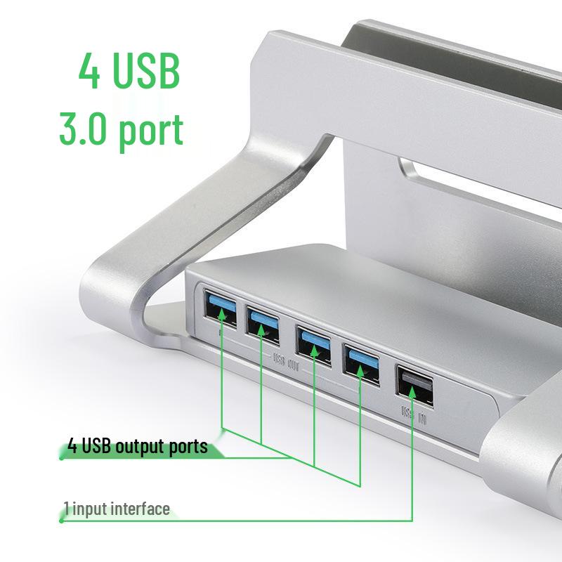 Vertical Desktop Laptop and Tablet Stand with USB Hub