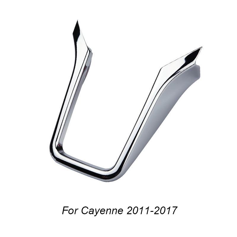 For Porsche Cayenne 2011 2012 2013 2014 2015 2016 2017 ABS Car Center Console Decorative Frame Sticker Car Interior Accessories серебряный