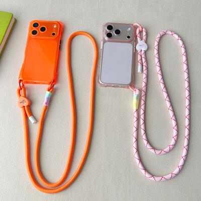 Adjustable Lanyard Phone Case - Suitable For iPhone 17 Pro Max Cross-Body Long Strap 17 Pro Carrying Strap Air Protective Case