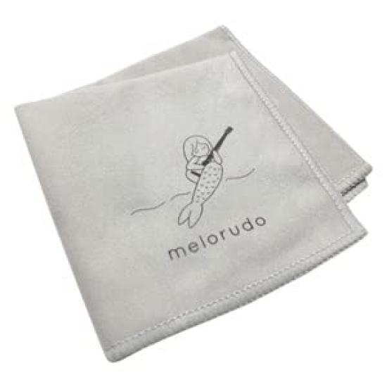 Melorudo Microfiber Musical Instrument Mermaid Pack of 30 MA100012A30N0 Cloths, 20x20cm, Logo, (White Gray)