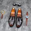 British Style RetroHigh Quality Brogue Leather  Buckle Strap Pointed  Non - slip Soft Sole Stylish Formal Shoes Office Men shoes