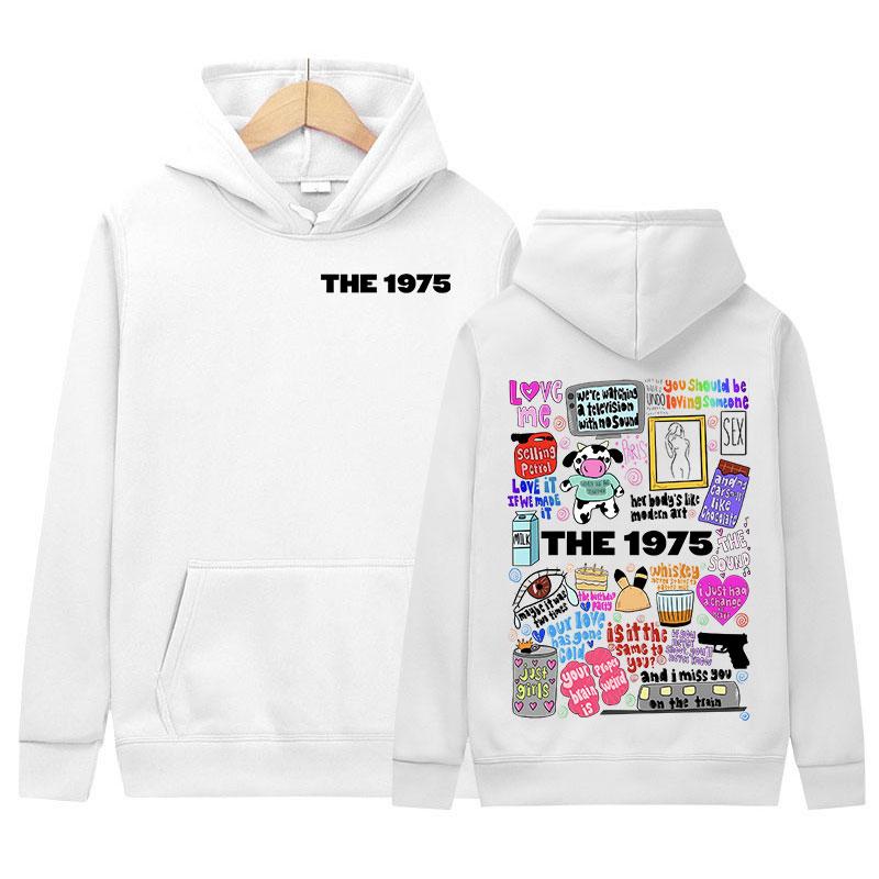 British Band The 1975 Lyric Graphic Hoodie Men Women's Hip Hop Fashion Pullover Sweatshirt Casual High Quality Oversized Hoodies