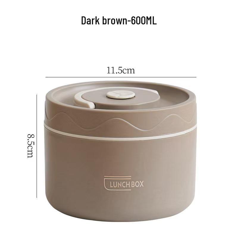 304 Stainless Steel Double-Layer Insulated Lunch Box with Lid for Office Workers & Students