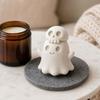 3D Printed Skull Ghost Figurine, Spooky Gothic Ghost Statue, Mini Cartoon Ghost Ornament for Table Centerpiece Shelf Desk Decor