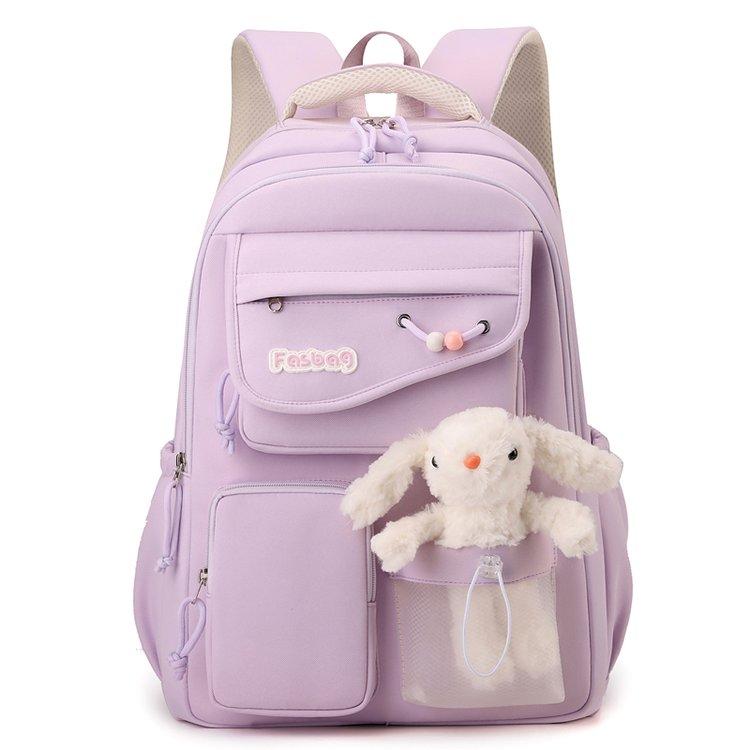 Japanese Ins College style backpack with pendant versatile large capacity backpack for women school bags for middle school girls