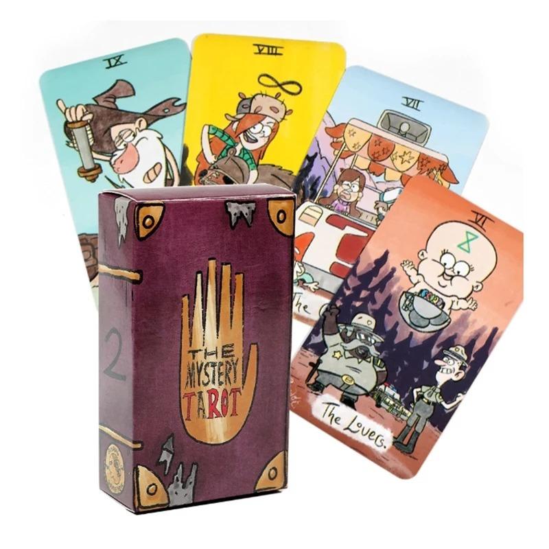 Mystery Tarot Cards 78PCS Cards Deck Gravity Falls Inspired English Version Witchy For Beginner, Classic Divination Tarot Cards