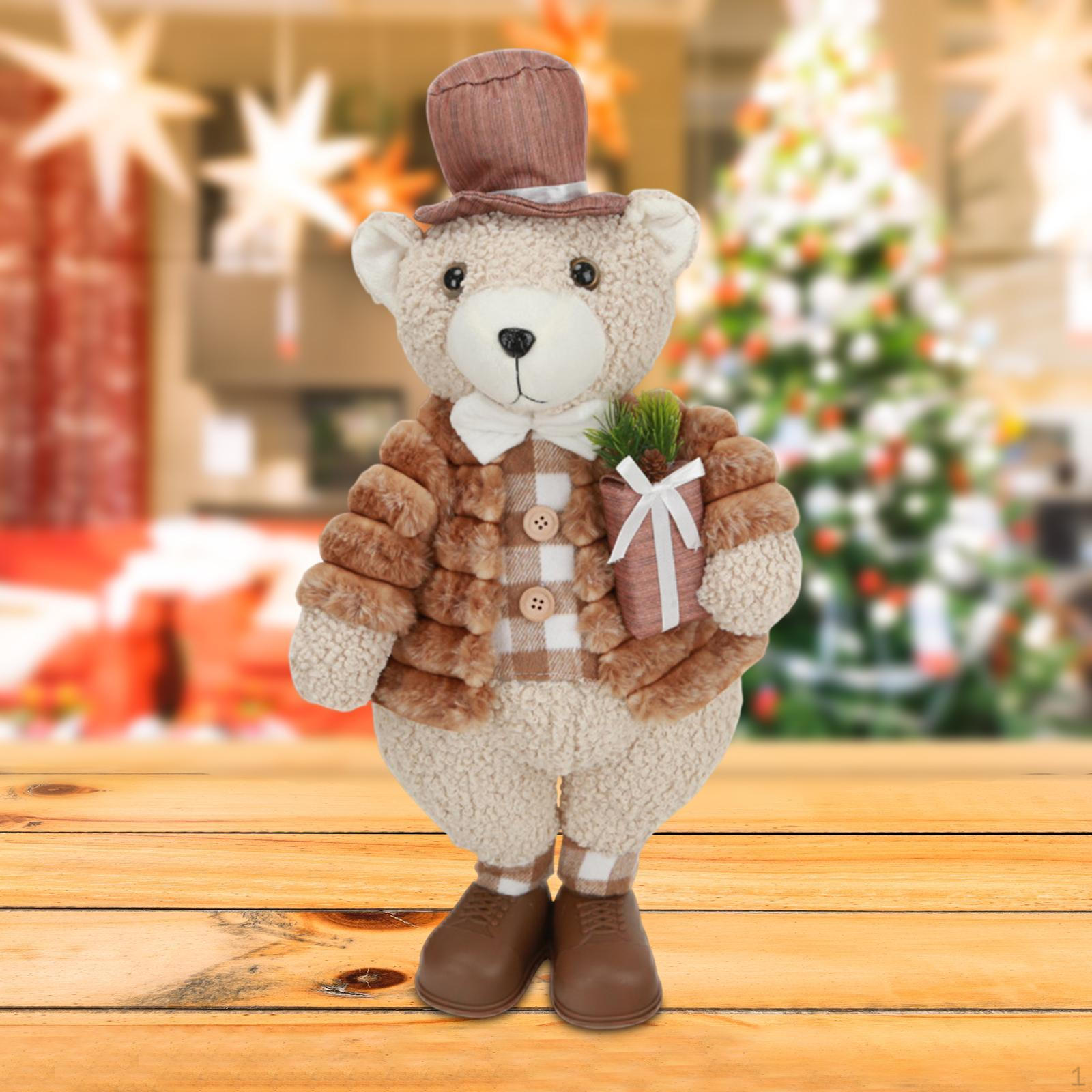 

Фигурка медведя Рождественская кукла Декор стола Милый реквизит Украшение Статуя для гостиной Male 30cmx59cm