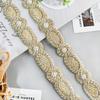 3.5Cm Cotton Thread Woven Hollow Beads Barcode Clothing Window Decoration Hair Accessories Home Diy Decorative Lace Accessories