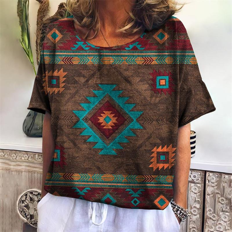Lustiges Geometrie T-Shirt für Frauen Bunte 3D-gedruckte T-Shirts Sommer Übergroße Oberteile Kurze Ärmel Rundhals T-Shirts Streetwear