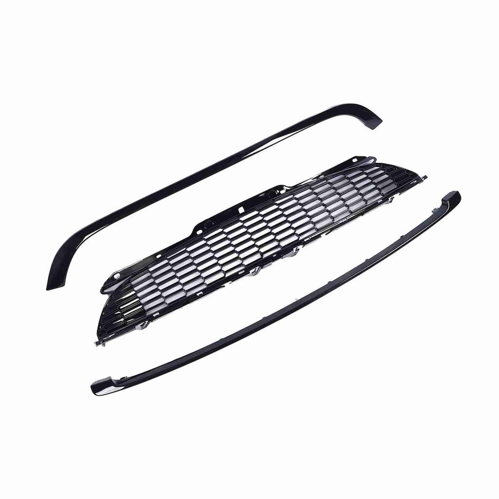 3Pcs Set Glossy Black Front Hood Molding Grille Surround Cover Trim Kits for R55 R56 R57 R58 R59 S JCW