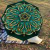 1PC Mandala Pattern Automatic Open/Close Umbrella Compact Folding Umbrella with 8-Rib Shaft lightweight esign, Highquality Fabric1158A