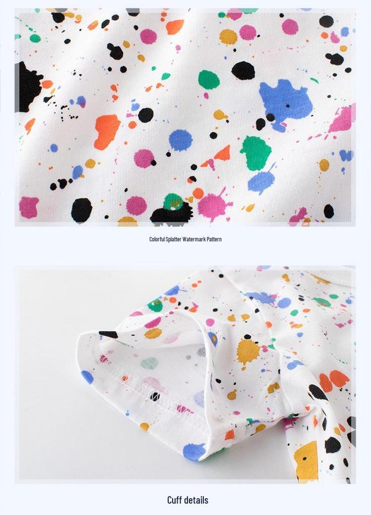Korean Style Cotton Short Sleeve Boys' T-Shirt, Kids Printed Top