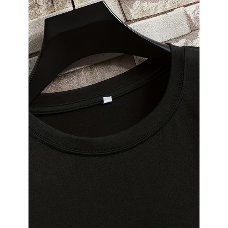 European Size Summer Trend Imaginative Alien And UFO Print Short Sleeve Round Neck T-shirt For Sports, Leisurewear For Big And Tall Guys