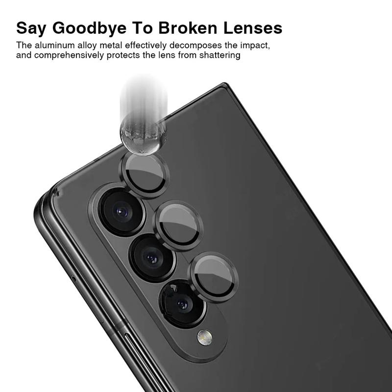 Metal Lens Ring For Samsung Galaxy Z Fold 6 4 5 Camera Protector Protective Glass Back Lens Cap Cover Case for Z Fold5 Fold4