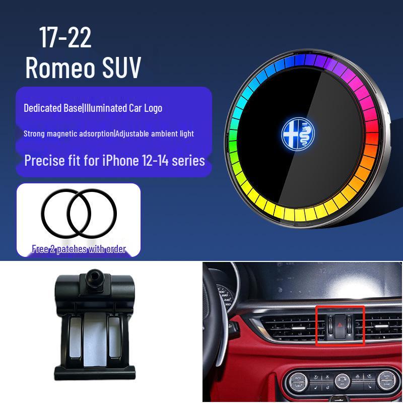 Romeo SUV/Coupe Magnetic Wireless Charger with LED Ambient Light for Apple Phones