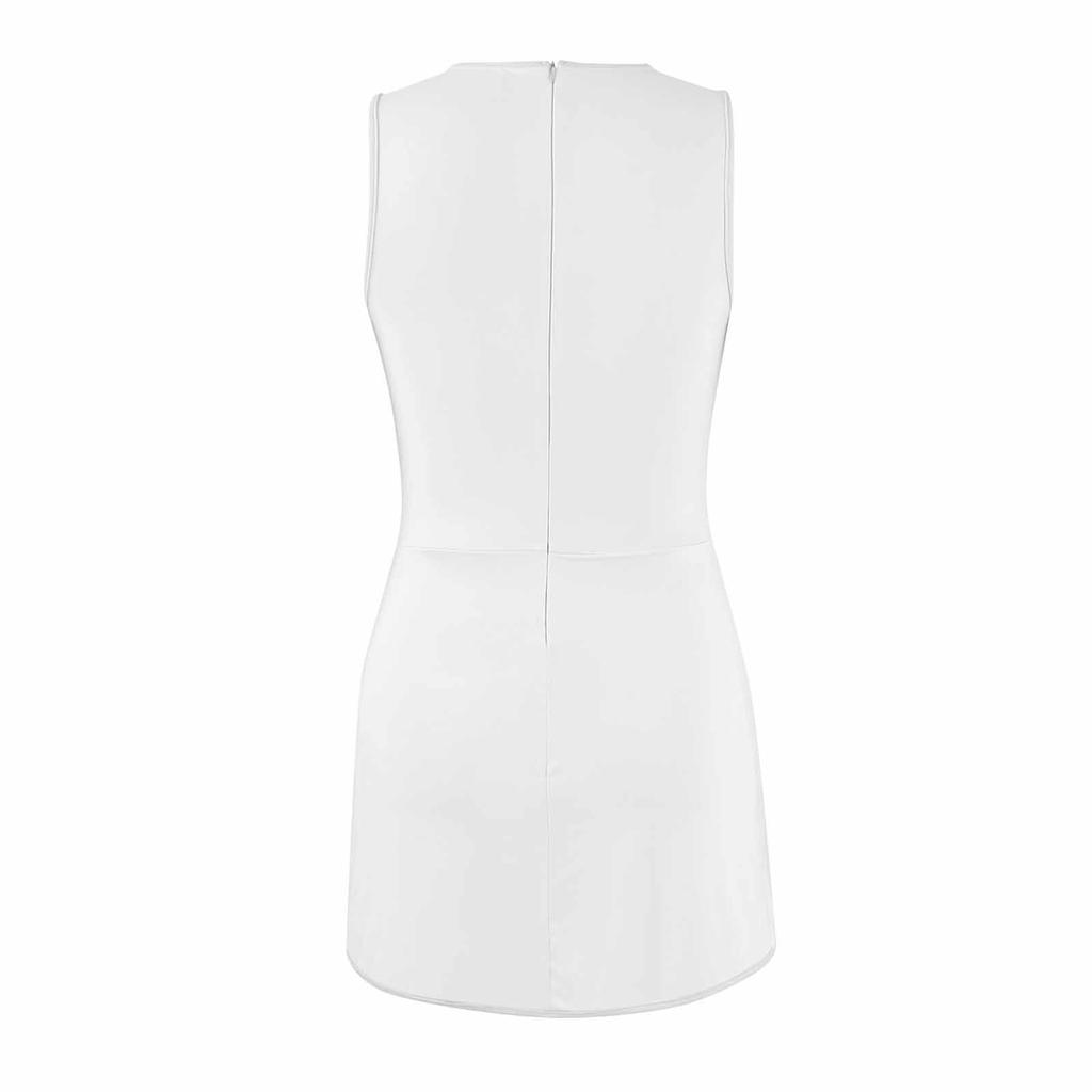 Women Tennis Dress Summer Workout Dress Athletic Sleeveless Fitted Slit Active Dresses Built In Shorts