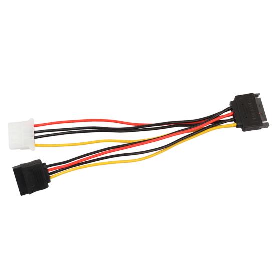 15Pin SATA Male IDE Molex Female To 4Pin + 15Pin SATA Female Power