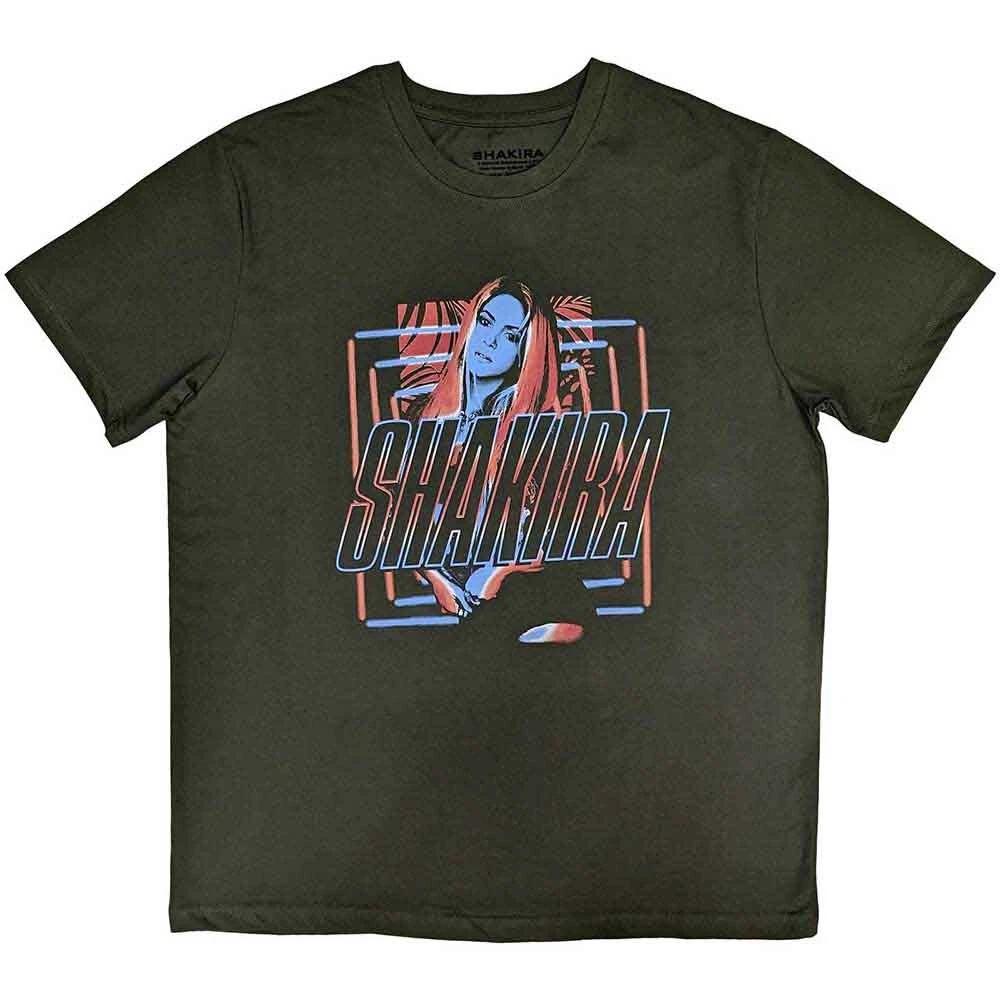 Shakira Unisex T-Shirt: Squares and Logo (Small) S