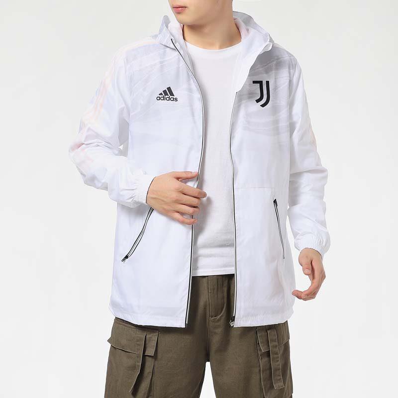Adidas Jackets Men's White Hooded Moderate Other GQ2537