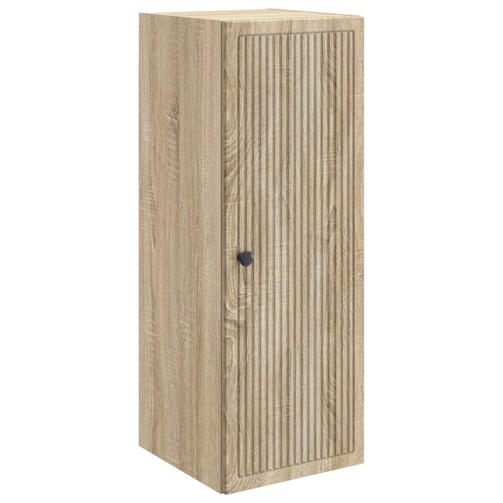 Wall Mounted Cabinet in Sonoma Oak Finish 33 x 34.5 x 90 cm Particleboard