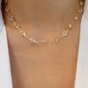 Rainbow Crystal Gemstone Retro Choker Colored Zircon Necklace For Women Simple Clavicle Chain Jewelry Wear Accessories