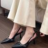 Hot Selling 2025 Women's Shoes Pearl High Heels Sexy Pointed Sandals Fashion Banquet Chain Rivets Combination Wedding Mule Shoes