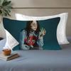 B-BillieS Singer E-EilishS Quick-Dry Polyester Pillowcase For Adult Women, Anti-Oil, Non-Slip, Sweat-Absorbent, Home Use
