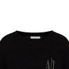 Emporio Armani Solid Color Round Neck Letter Print Midi Short Sleeve Dress Women Dresses Black 8NYADXY-JG3Z1-8218