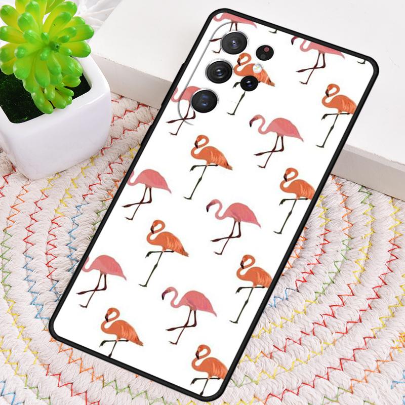Pink Red Flamingo TPU Phone Case For Samsung Galaxy Note 10 Pro S26 S25 S24 S23 S22 Ultra Plus S21 FE S20 Shockproof Cover
