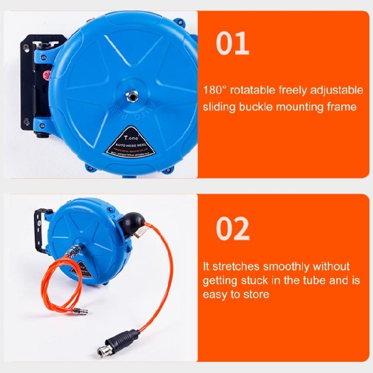 Functional Garden Hoses Reel with Wear Resistant PU Material 180° Swivel Hoses Reel for Long Lasting Performances