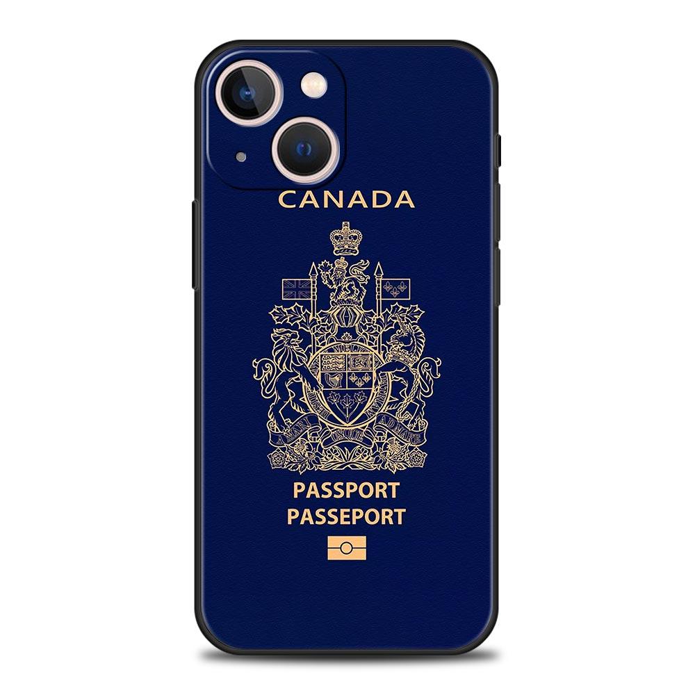 Morocco Ukraine Passport For iPhone 11 12 13 15 14 Pro Max Phone Case X XR XS 7 8 Plus SE 2020 Luxury Black Soft Cover Funda