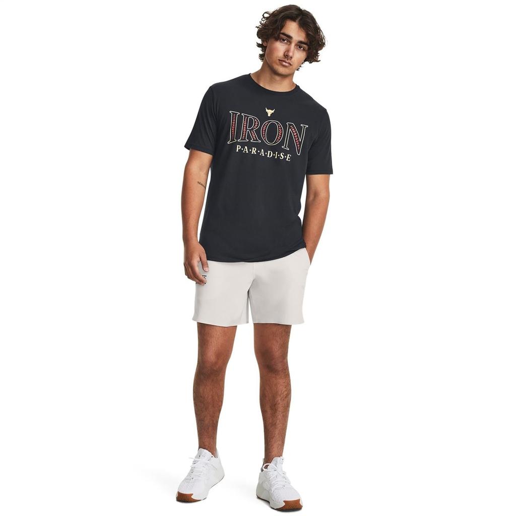 UA PJT ROCK PARADISE SS Negru Mesa Galben MD [Under Armour]