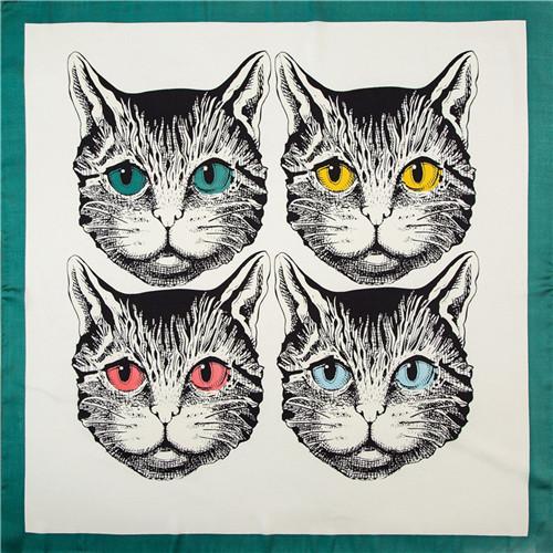 

POBING 70см*70см Маленькие квадратные платки с кошачьей головой Хиджаб Роскошный бренд Атласный шелк Женский шарф Леди Повязка на голову Принт Шейный платок Бандана 70CM x 70CM