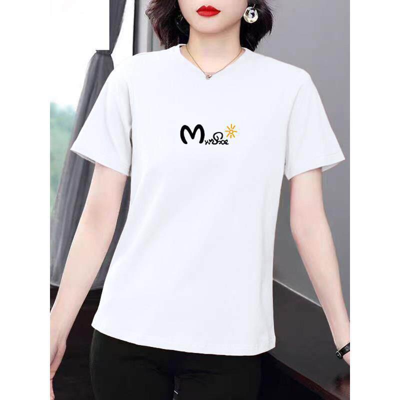 2026 Women's Trendy Loose-Fit Round Neck Half-Sleeve T-shirt