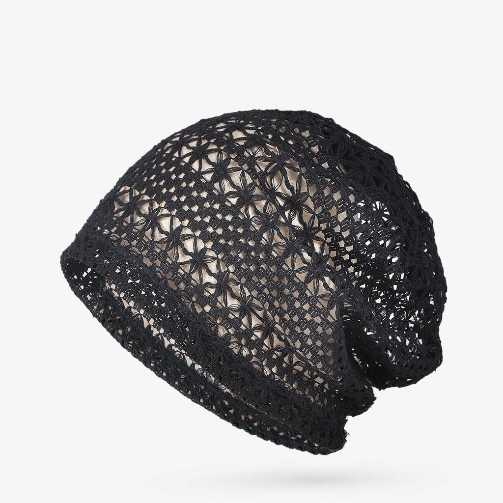 Spring and Summer Lace Mesh Baotou Hat Women's Hollow Breathable Thin Single-layer Stacking Hat