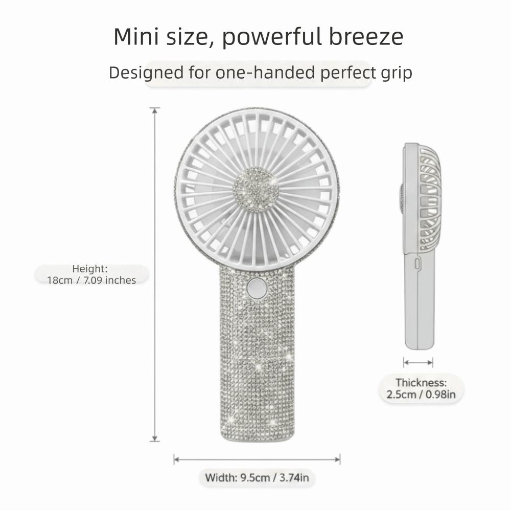 Kleine Handheld-Personal-Ventilator USB-wiederaufladbarer Mini-Ventilator Tragbare Nutzung