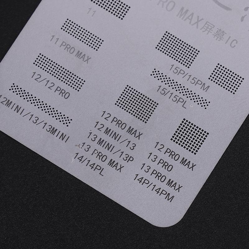 Universal For Ip 11 12 13 14 15 Pro Max Flex Screen Chip Steel Net Lcd Screen Display Ic Protection Bga Reballing Stencils