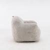 Bean Bag Chair with Shredded Sponge Filler ,Faux Fur Beanbag Sofa with Armrests , for Living Room, Bedroom & Reading,No Assembly Required ,Light Grey