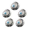 5 Pcs Leather Decorative Button Imitation Turquoise Buttons Flower Clothes Buttons for Jewelry Making Decoration