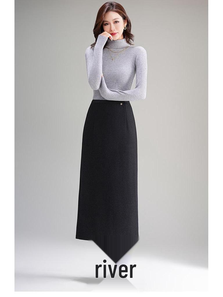 2025 Winter High-Waist Slimming Pencil Skirt