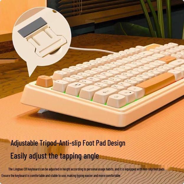 Wired Backlit Silent Keyboard & Mouse Set for Desktop, Laptop, Office, or Gaming