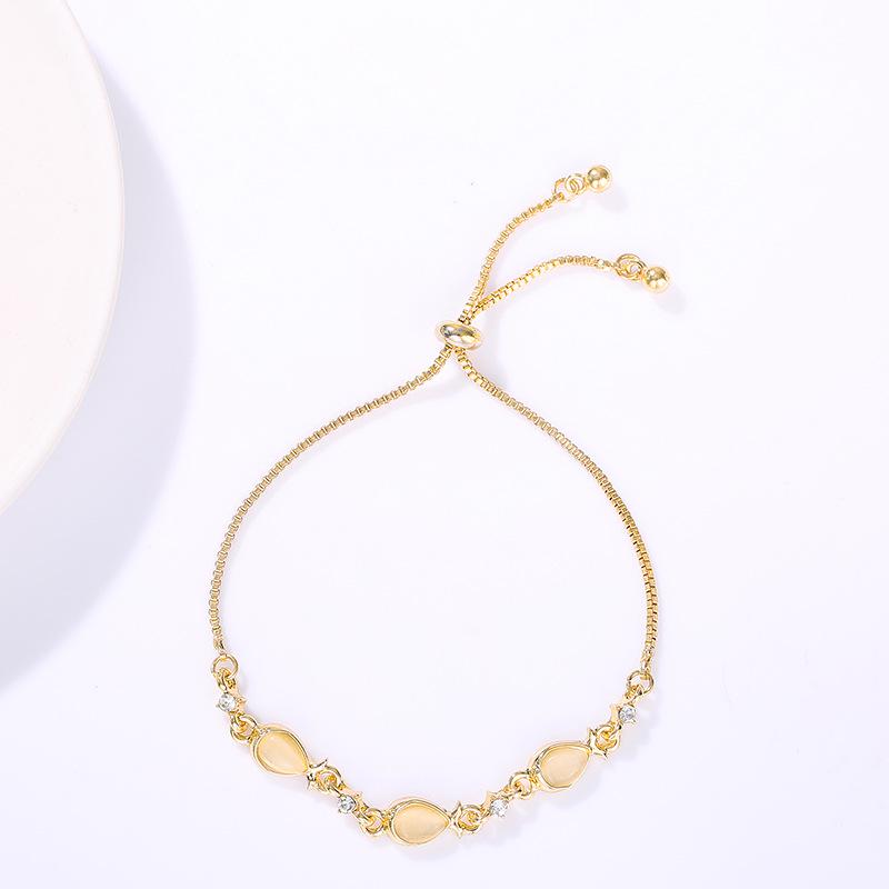 Korean Style Zircon Flower Bracelet for Women - Trendy, Simple, Personalized Design